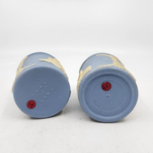 VTG Betsy Ross and Liberty Bell Wedgewood Motif Salt & Pepper Shakers Blue 1976 - Picture 4 of 8